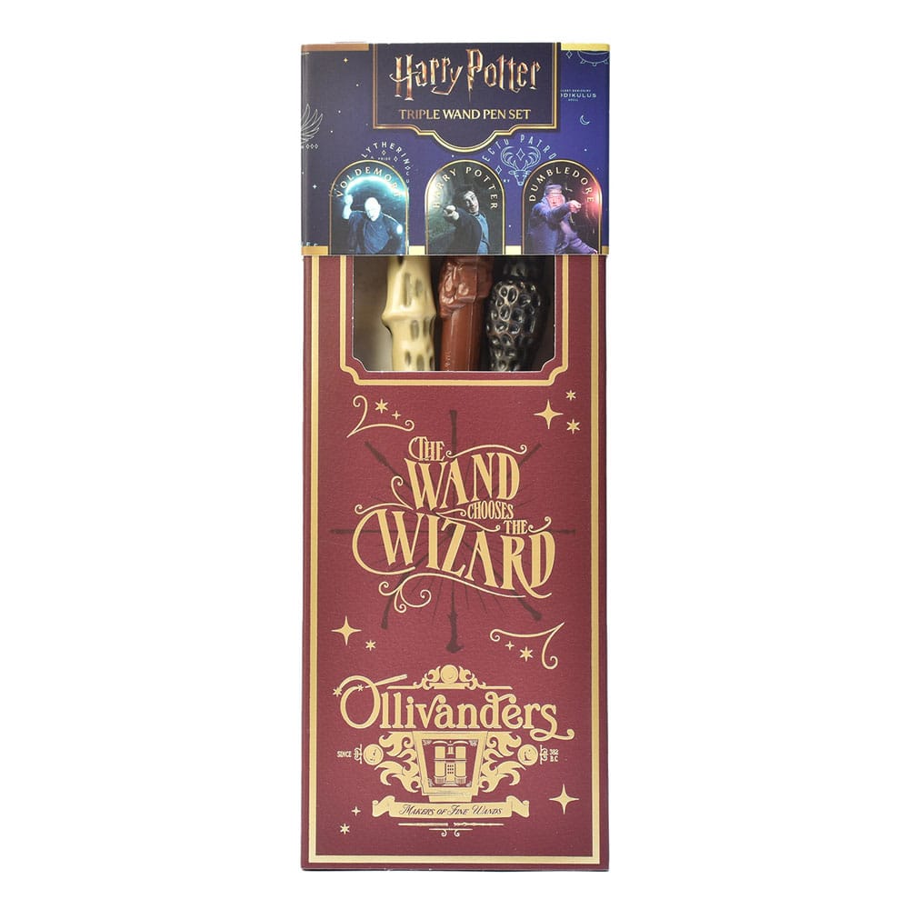 Harry Potter Triple Wand Pen Pack med Magiska Platser Blue Sky Studios