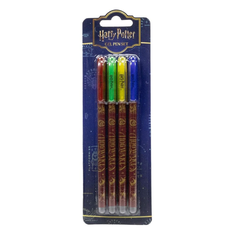 Harry Potter Gelpennor 4-Pack Färgglada Crest Blue Sky Studios