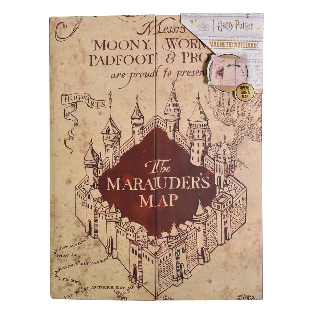 Harry Potter Magnetisk A5 Anteckningsbok - Marauders Karta Blue Sky Studios