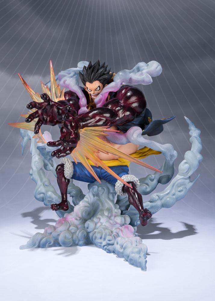 One Piece FiguartsZERO PVC Figur Monkey D. Luffy Gear 4 Leo Bazooka Reissue 18 cm Bandai Tamashii Nations