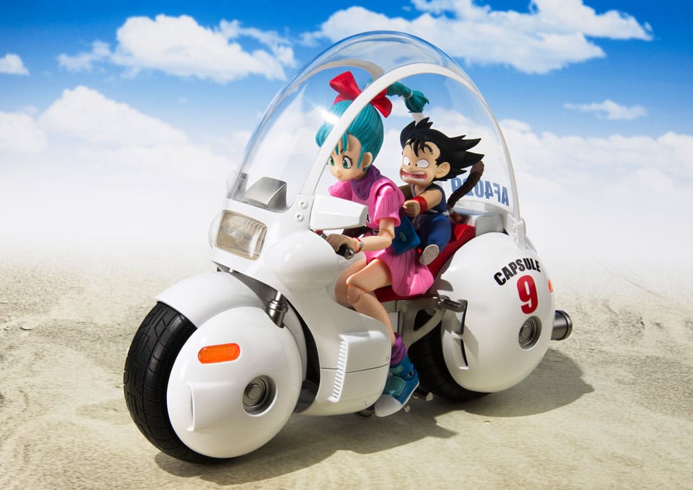Dragon Ball S.H. Figuarts Farkost med Figur Bulmas Motorcykel Hoipoi Kapsel Nr. 9 17 cm Bandai Tamashii Nations