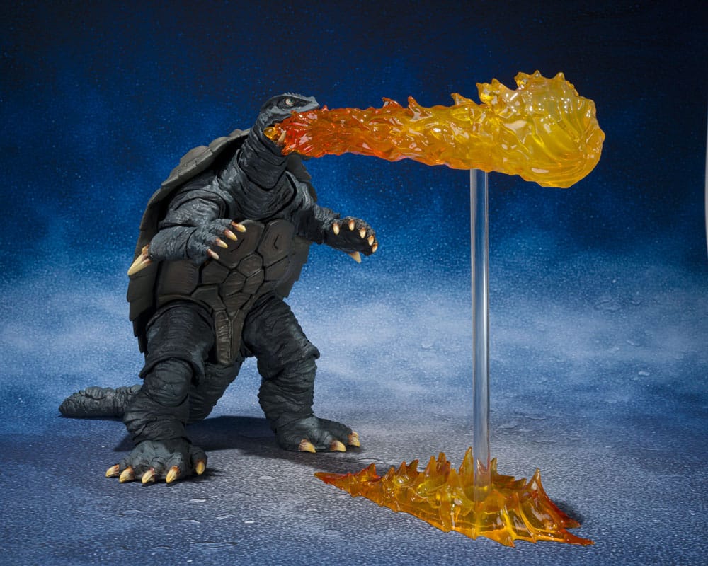 Gamera 1996 S.H. MonsterArts Actionfigur Gamera Sendai Slagskapsel Ver. Bandai Tamashii Nations