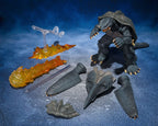 Gamera 1996 S.H. MonsterArts Actionfigur Gamera Sendai Slagskapsel Ver. Bandai Tamashii Nations