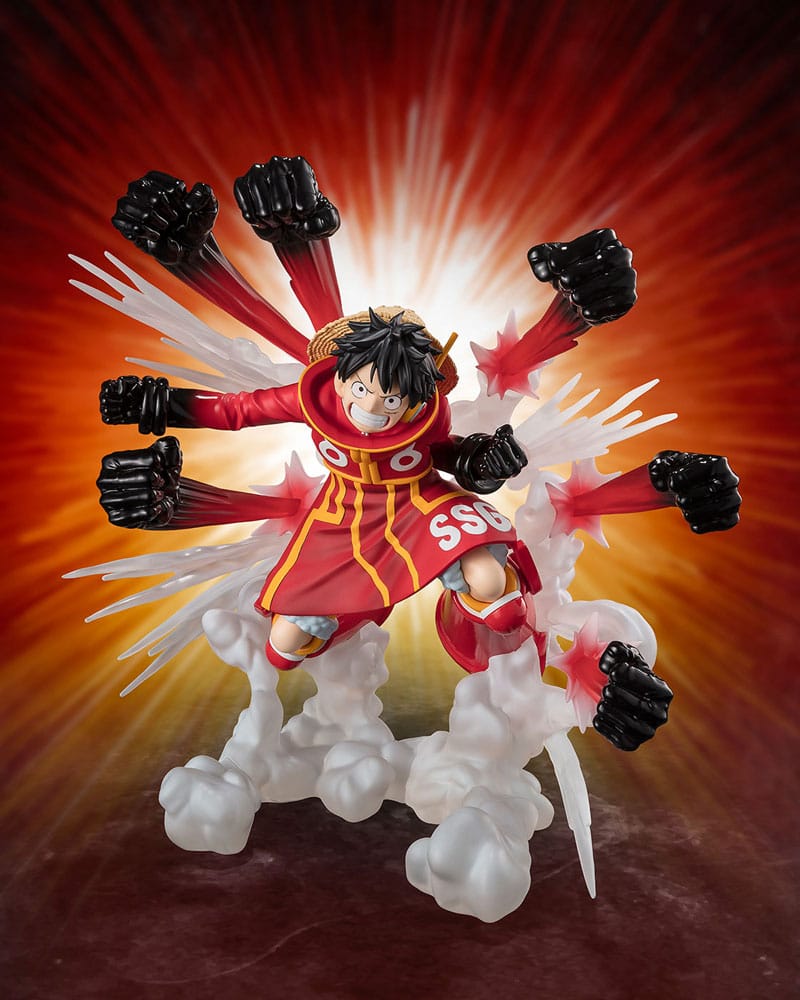 One Piece Figuarts ZERO Extra Battle PVC Statue Monkey D. Luffy -Gum Gum Hawk Gatling- 19 cm Bandai Tamashii Nations
