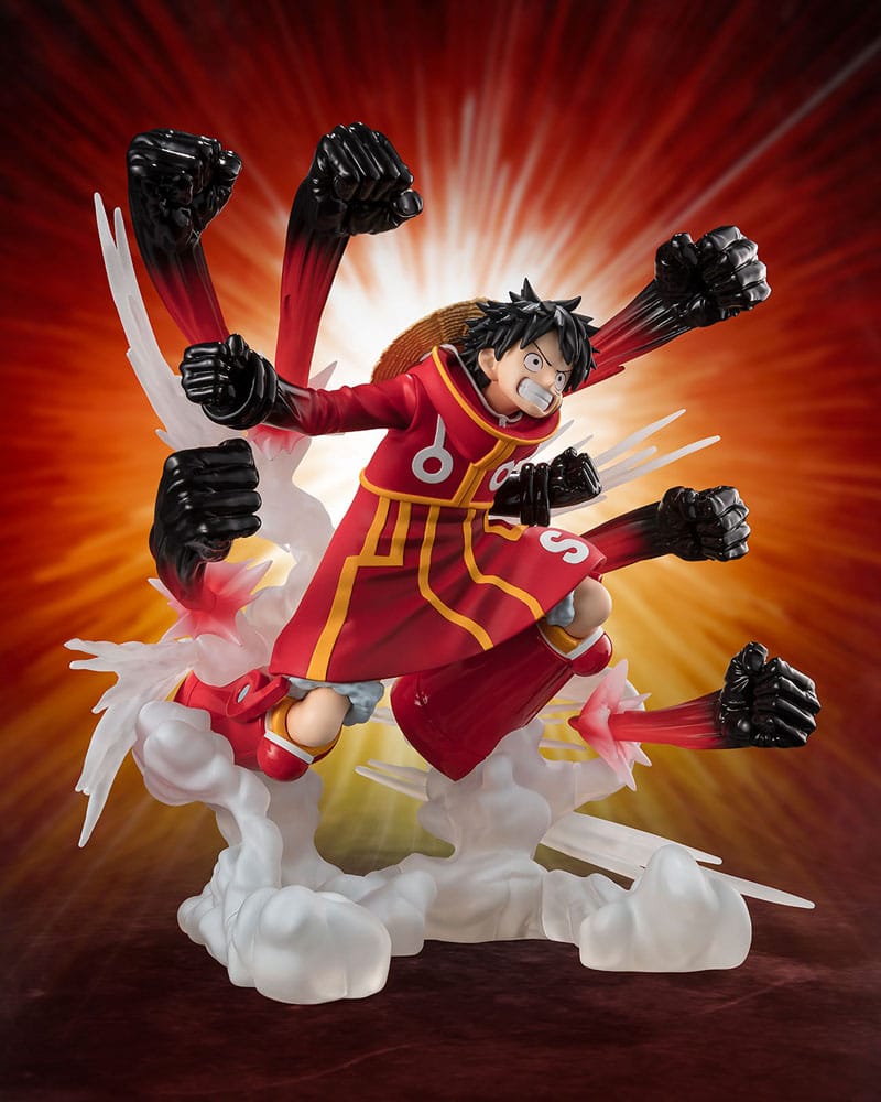 One Piece Figuarts ZERO Extra Battle PVC Statue Monkey D. Luffy -Gum Gum Hawk Gatling- 19 cm Bandai Tamashii Nations