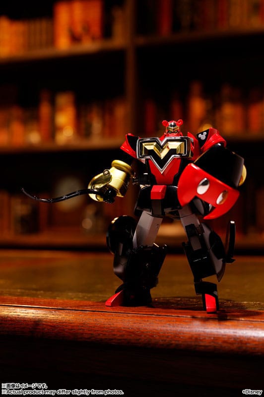 Disney Soul of Chogokin Diecast Action Figur Super Change Mickey Mouse av Kunio Okawara 13 cm Bandai Tamashii Nations