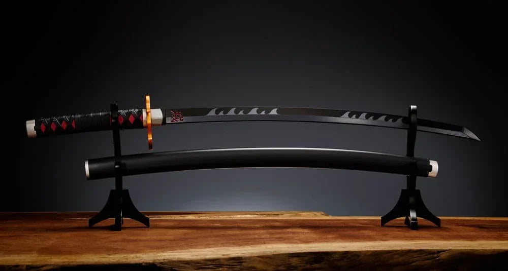 Demon Slayer: Kimetsu no Yaiba Proplica Replica 1/1 Nichirin Svärd (Tanjiro Kamado) Kyojuro Rengoku´s Svärd Guard Ver. 88 cm Bandai Tamashii Nations