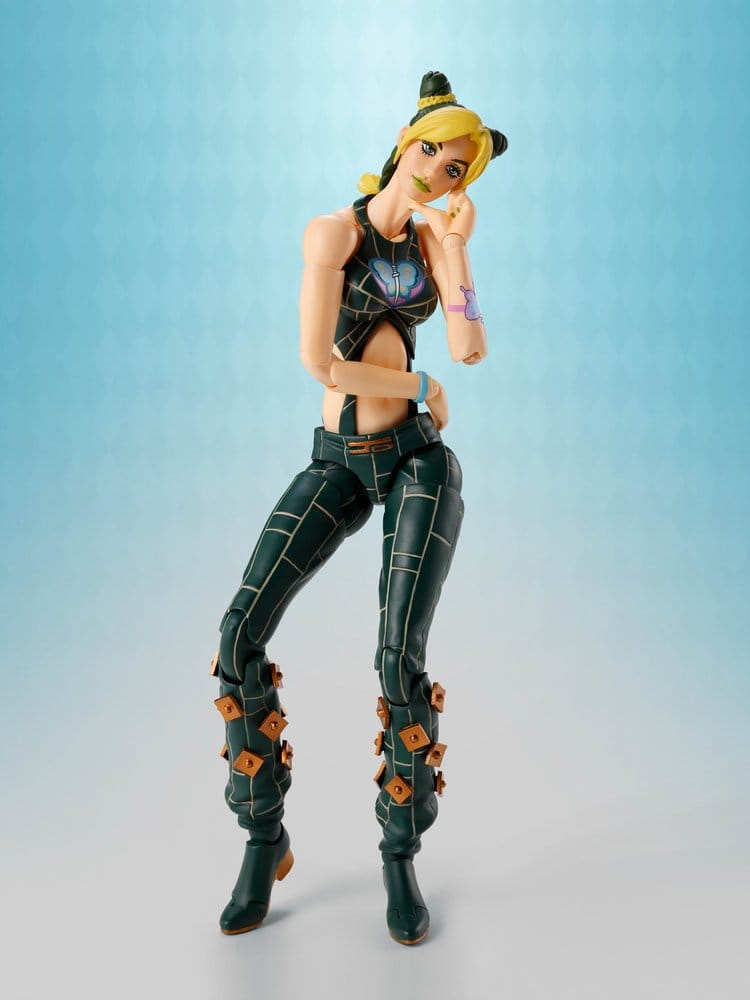 JoJo's Bizarre Adventure S.H.Figuarts Actionfigur Jolyne Cujoh, cirka 16 cm