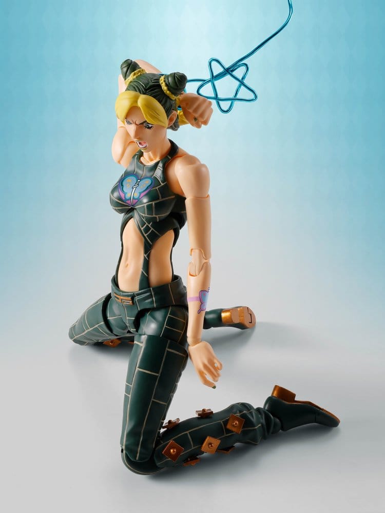 JoJo's Bizarre Adventure S.H.Figuarts Actionfigur Jolyne Cujoh, cirka 16 cm