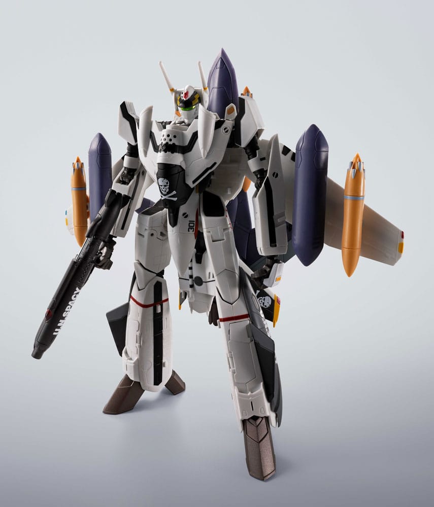 Macross 7 Hi-Metal R Action Figur VF-0S Phoenix (Roy Focker Use) & QF-2200D-B Ghost Set 14 cm Bandai Tamashii Nations