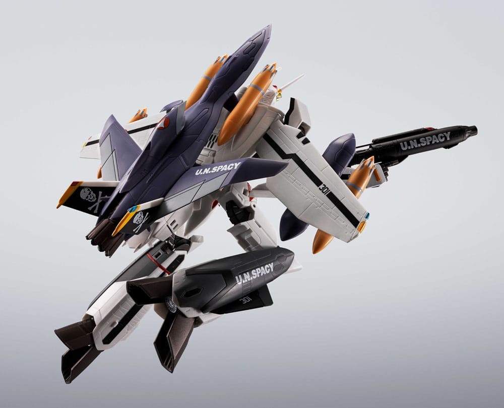 Macross 7 Hi-Metal R Action Figur VF-0S Phoenix (Roy Focker Use) & QF-2200D-B Ghost Set 14 cm Bandai Tamashii Nations