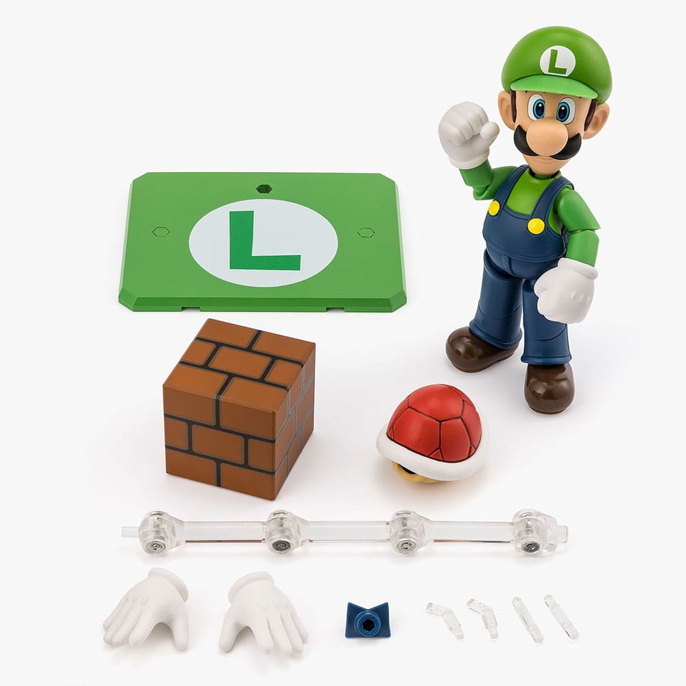 Super Mario S.H. Figuarts Action Figur Luigi 11 cm Bandai Tamashii Nations