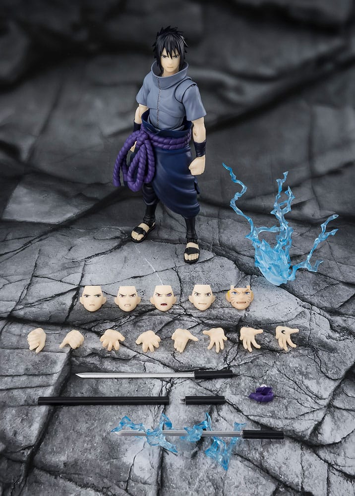 Naruto S.H.Figuarts Action Figur Sasuke Uchiha Ensam Shinobi 15 cm Bandai Tamashii Nations