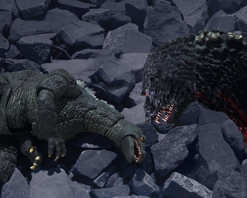 Godzilla vs. Destroyah S.H.MonsterArts Action Figur Godzilla Jr & Destoroyah Evolution Set Bandai Tamashii Nations