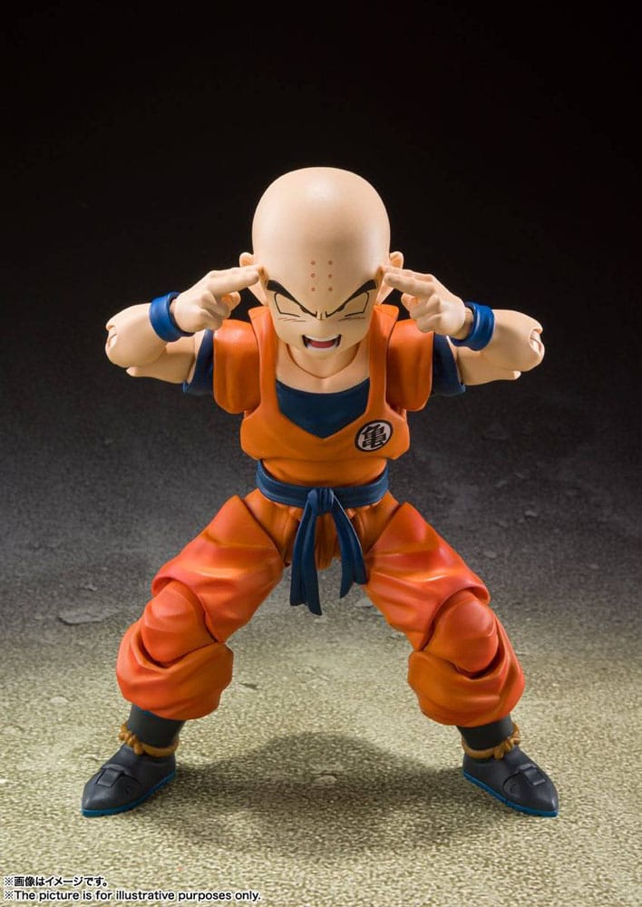 Dragon Ball Z S.H. Figuarts Actionfigur Krillin - Jordens Starkaste Man (Reissue) 12 cm Bandai Tamashii Nations
