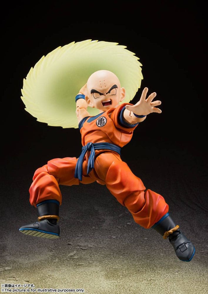 Dragon Ball Z S.H. Figuarts Actionfigur Krillin - Jordens Starkaste Man (Reissue) 12 cm Bandai Tamashii Nations