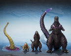 Godzilla 2016 S.H.MonsterArts Action Figurr 3-Pack Den Andra Formen, Tredje Formen och Stor Okänd Skapelse Set