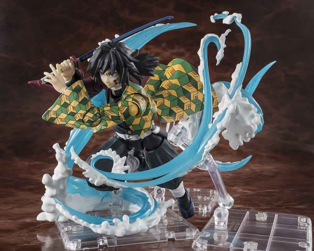 Demon Slayer: Kimetsu no Yaiba S.H. Figuarts Tilläggsset för Tillbehör med Tanjiro Kamado och Giyu Tomioka Vattenandningsalternativ