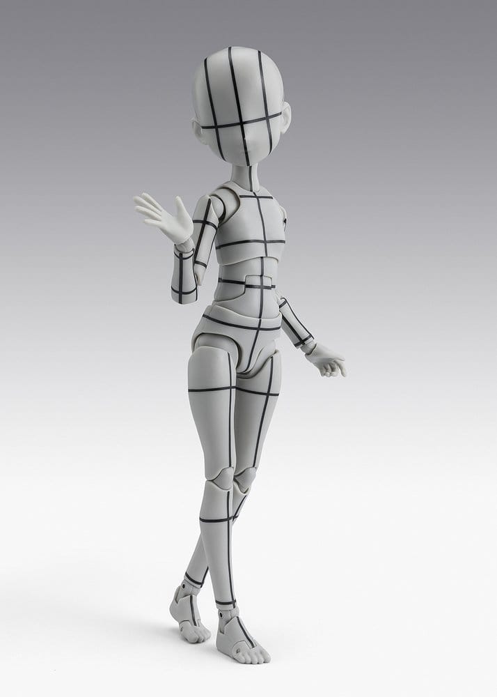 S.H.Figuarts Action Figure Body-Chan -Ken Sugimori- Edition -Wireframe- (Gray Color Version) 13 cm