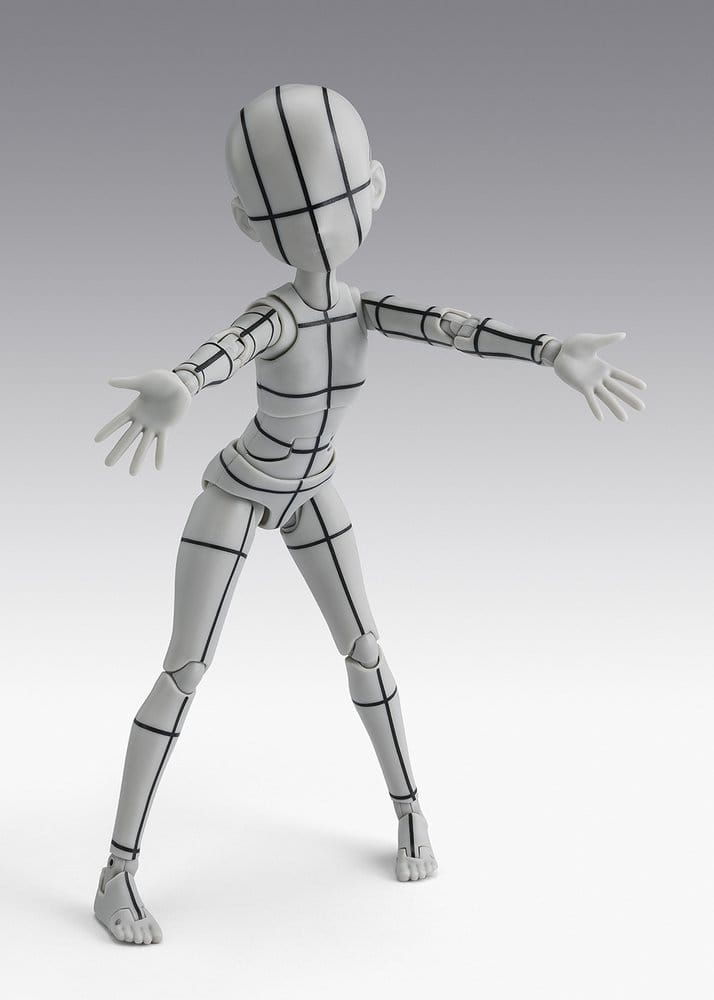 S.H.Figuarts Action Figur Body-Chan -Ken Sugimori- Edition -Wireframe- (Gray Color Ver.) 13 cm