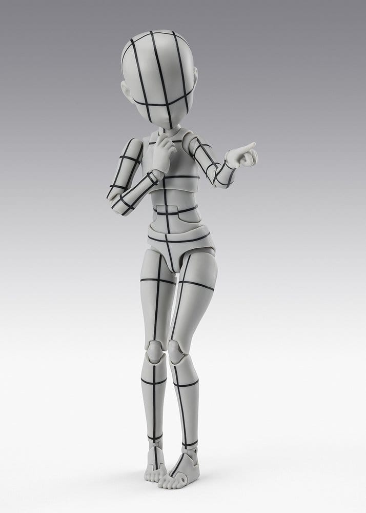 S.H.Figuarts Action Figure Body-Chan -Ken Sugimori- Edition -Wireframe- (Gray Color Version) 13 cm