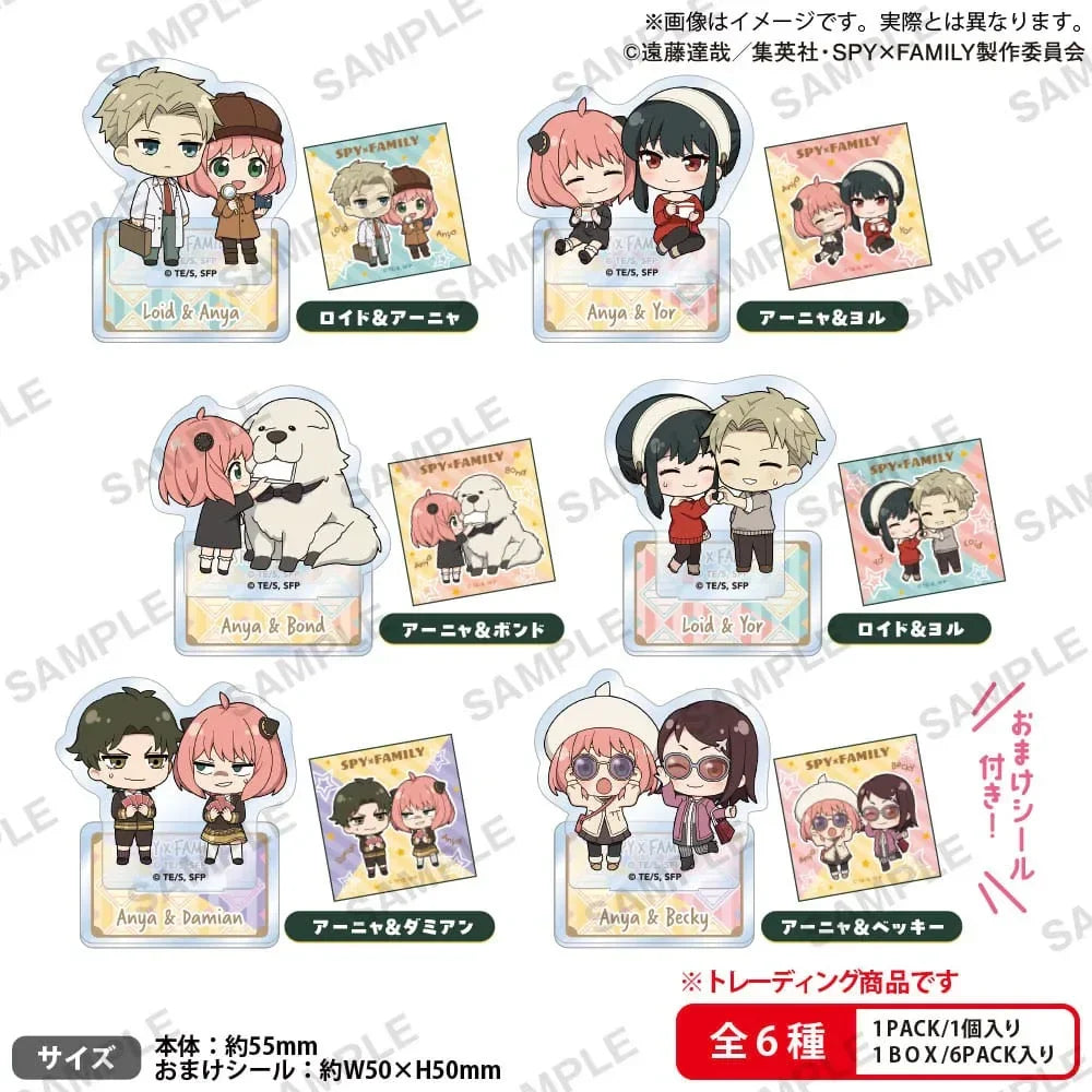 Spy x Family Petit Acrylic Figur Duo Collection 6 cm Display (6) Bushiroad
