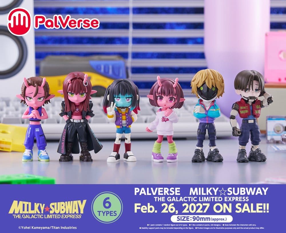 Galactic Milky?Subway Express Mini Figures Blind Box Display (6)