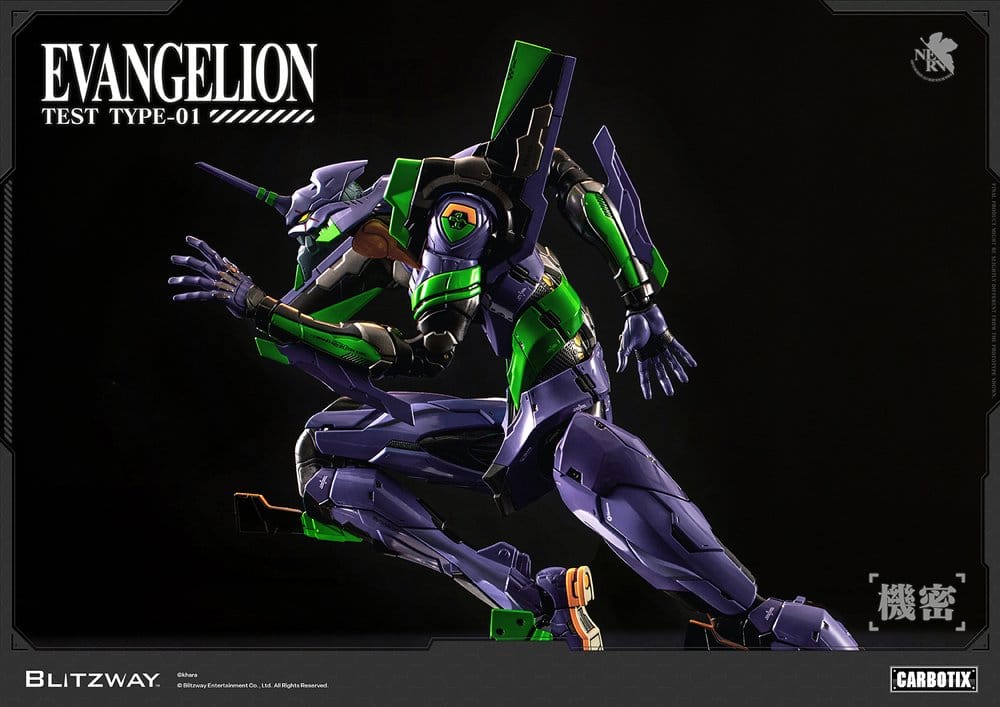 Evangelion Carbotix actionfigur Evangelion Unit-01 Test Type (DX Ver.) 33 cm