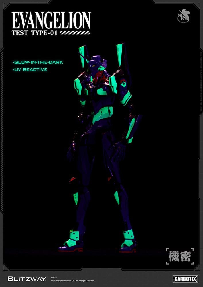 Evangelion Carbotix actionfigur Evangelion Unit-01 Test Type (DX Ver.) 33 cm