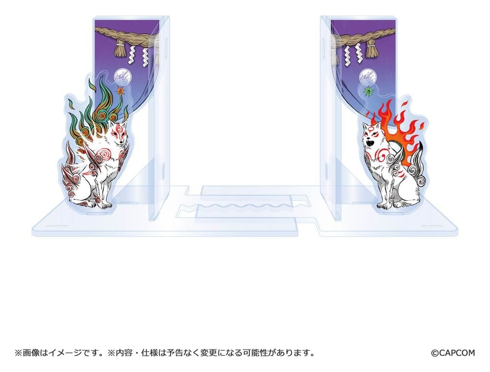 Okami 20th Anniversary Reprint Art Project Acrylic Bookends 14 cm