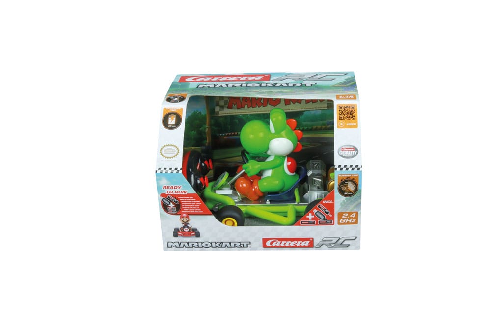 Super Mario Kart RC Fjärrstyrd Bil 1/18 2.4GHz Pipe Kart Yoshi Carrera