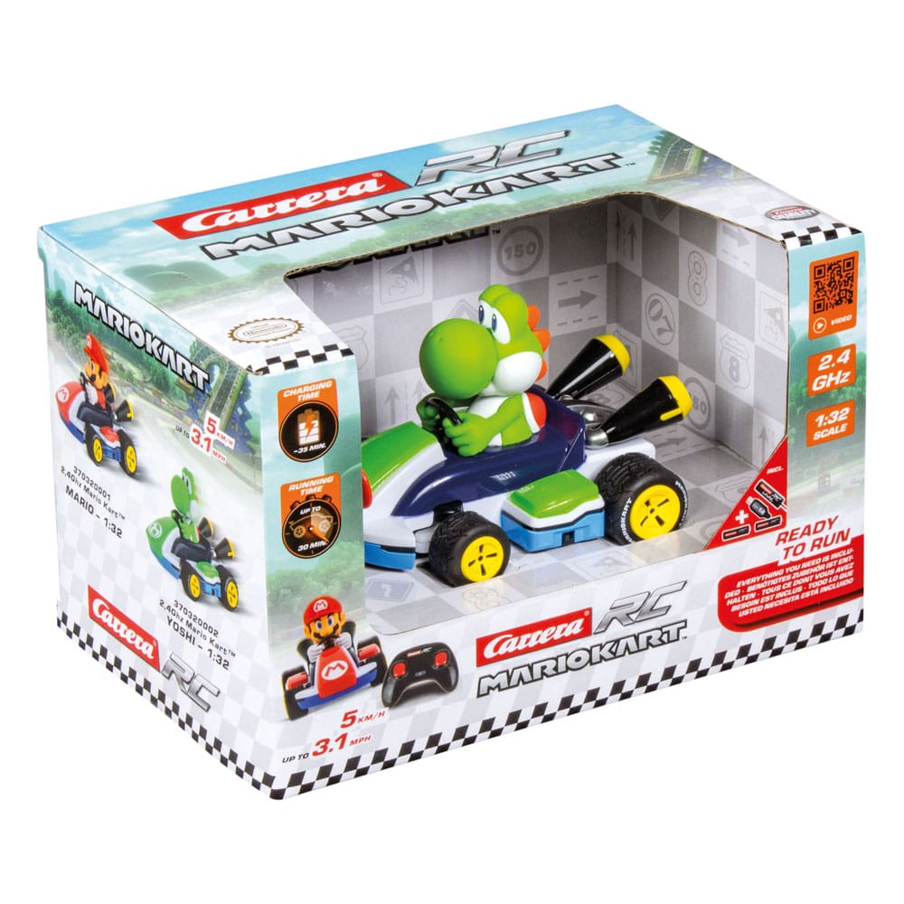 Super Mario Kart RC Remote-Controlled Race Kart 1/32 2.4GHz Yoshi Carrera