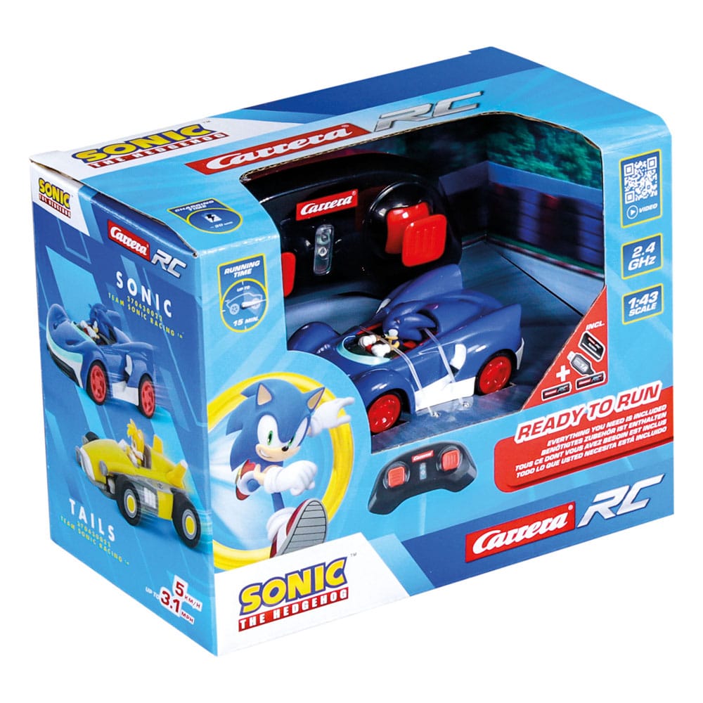 Sonic the Hedgehog RC-fjärrstyrd Bil 1/43 2.4GHz Mini Sonic Carrera