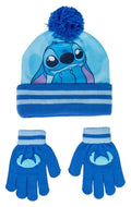 Lilo & Stitch Mössa och Handskar 2-Delar Set Blå