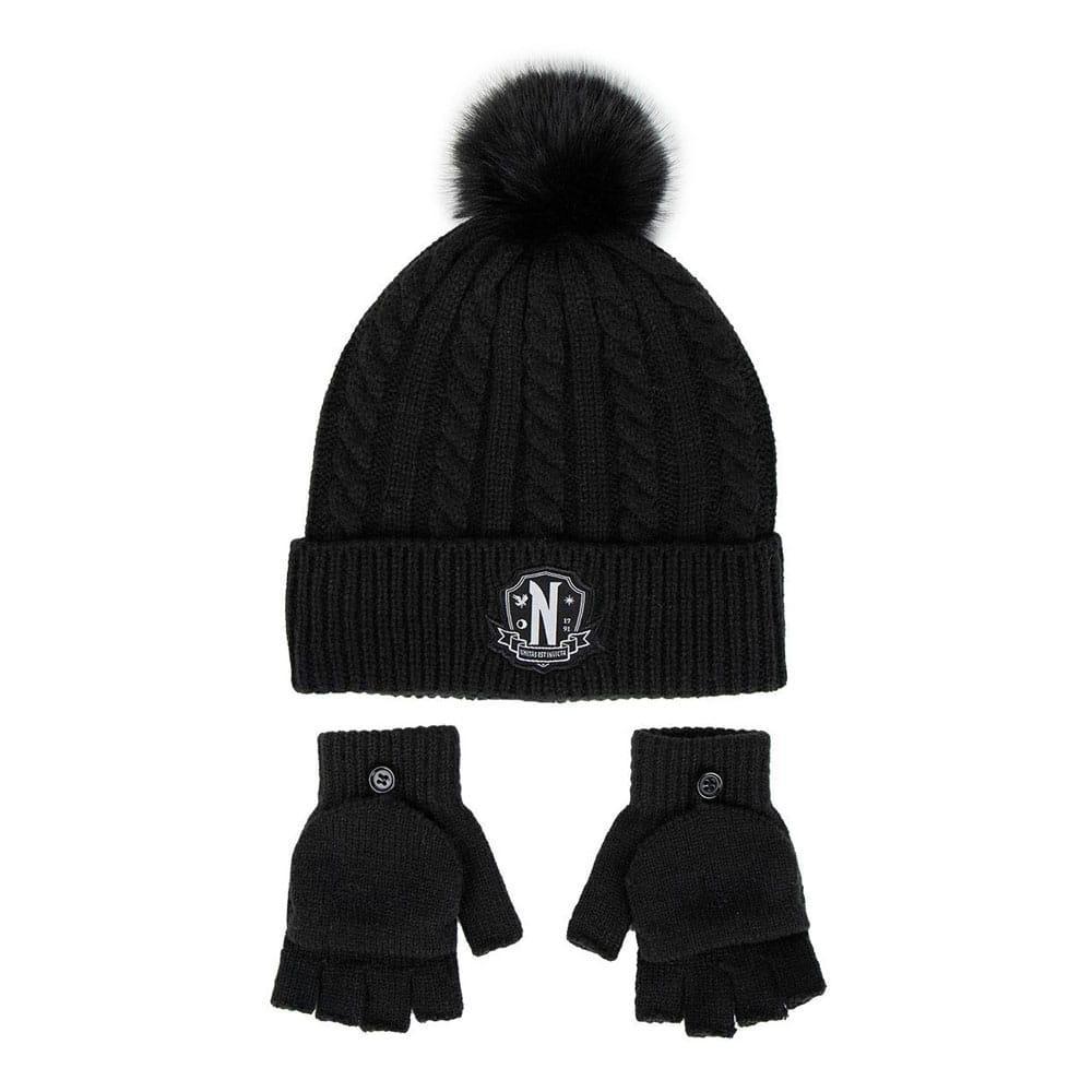 Wednesday Beanie & Gloves Set Nevermore