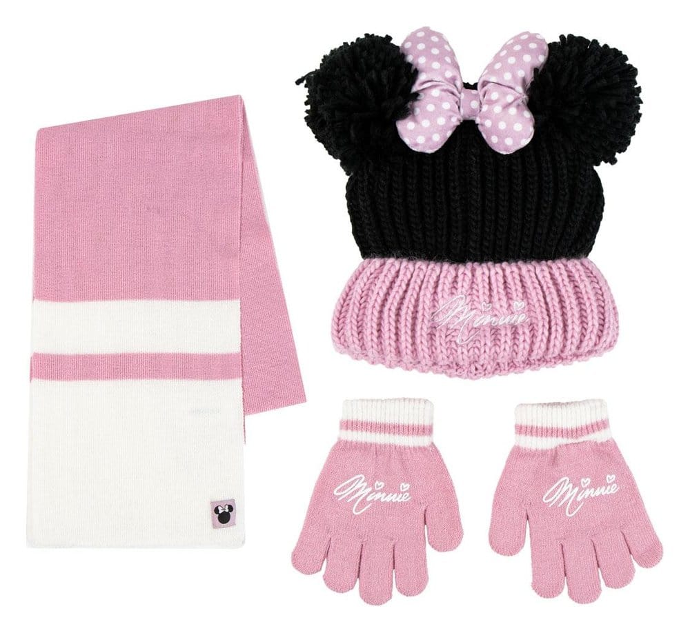 Disney Mössa, Halsduk och Handskar 3-delars Set Minnie Mouse