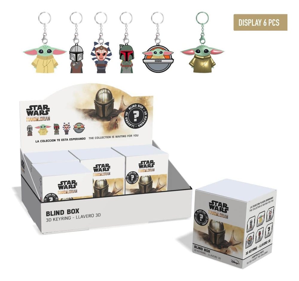 Star Wars Nyckelring The Mandalorian Blind Box Display (6-pack)