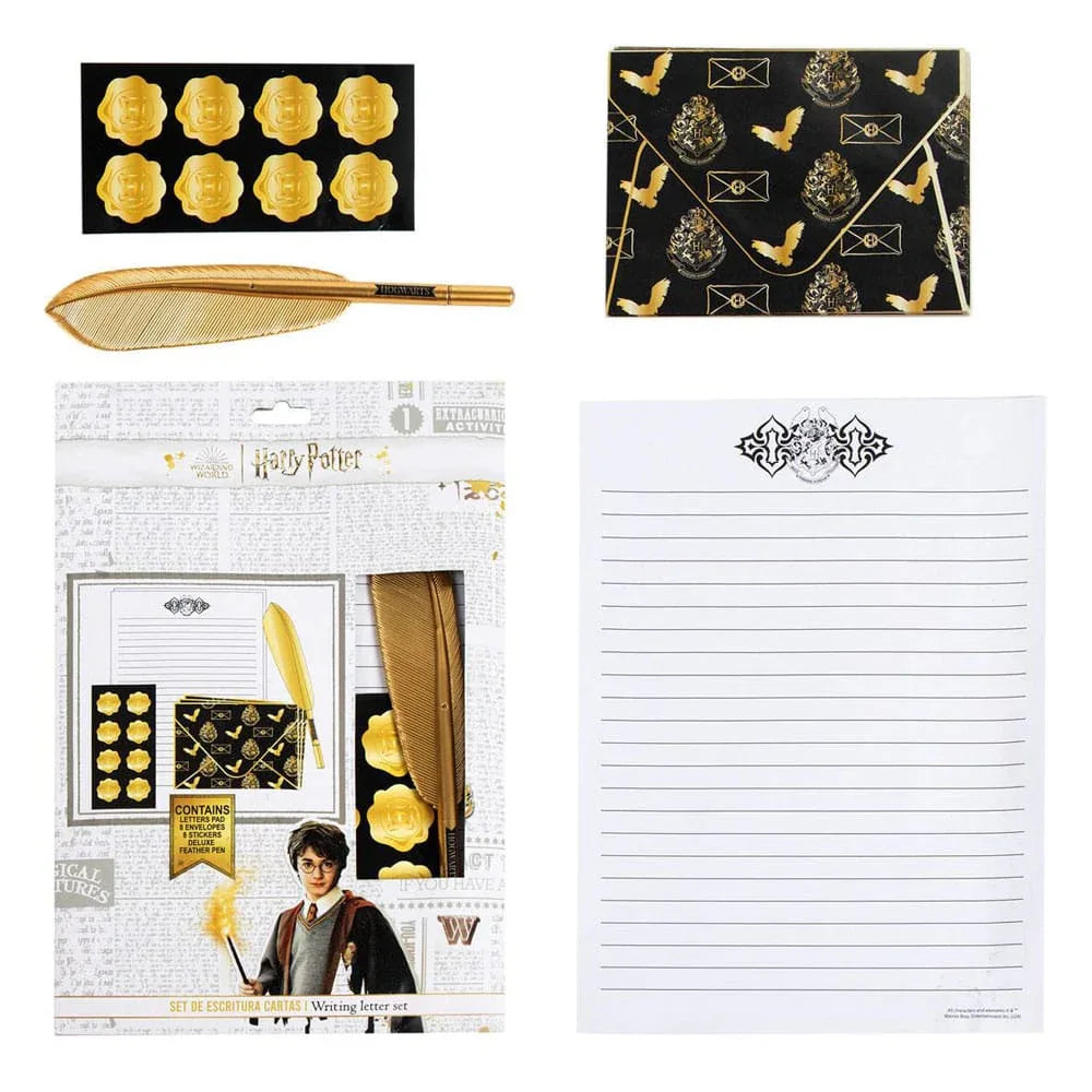 Harry Potter Brevpapper Set - 4 Delar - Nerdbutiken