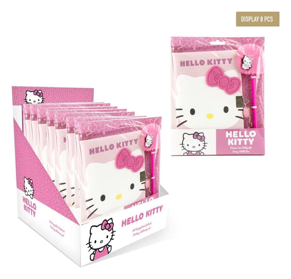 Sanrio Fantasipennset Hello Kitty Rosa Display (8 set)