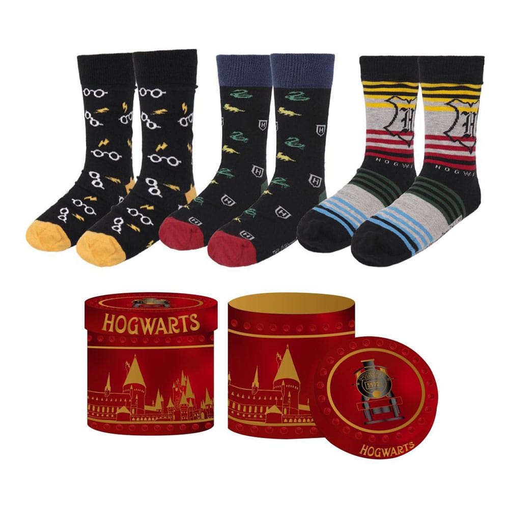 Harry Potter Strumpor 3-Pack Hogwarts EU 38-45
