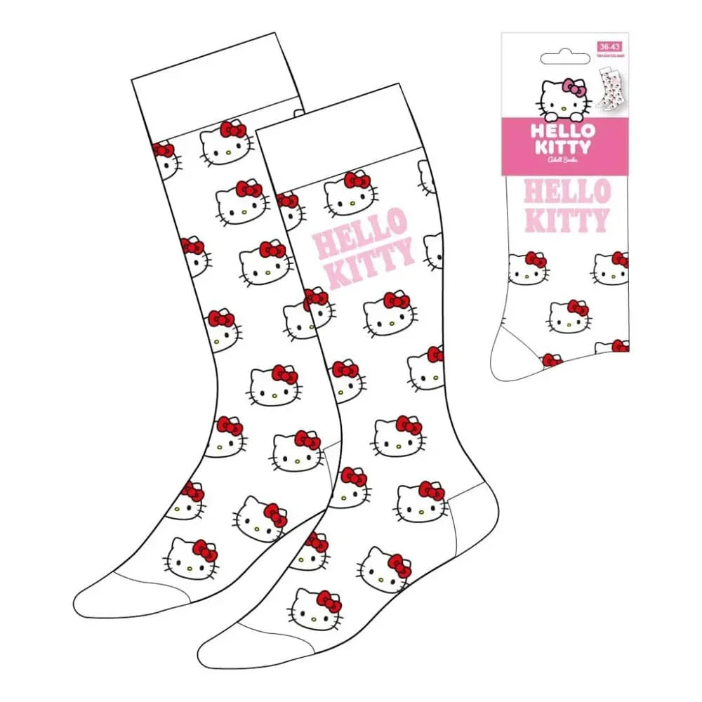 Sanrio Strumpor Hello Kitty Ansikte Vit 36-43 Cerdá