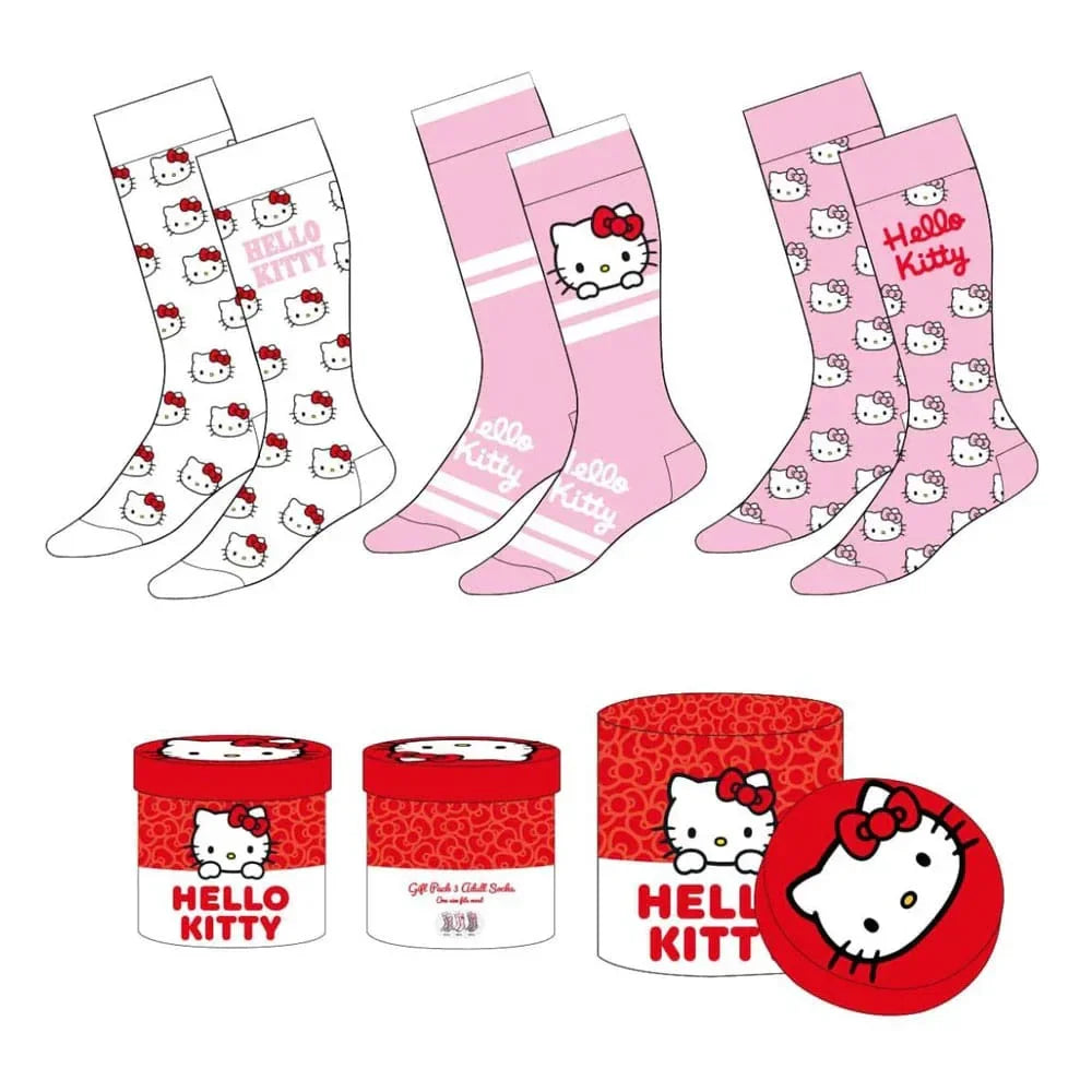 Sanrio Strumpor 3-Pack med Hello Kitty (Storlek 36-43) Cerdá