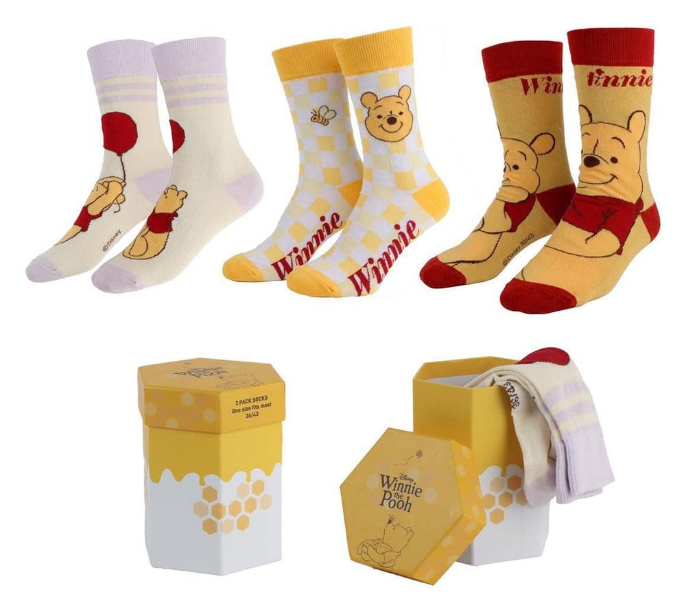 Winnie the Pooh strumpor 3-pack storlek 36-43