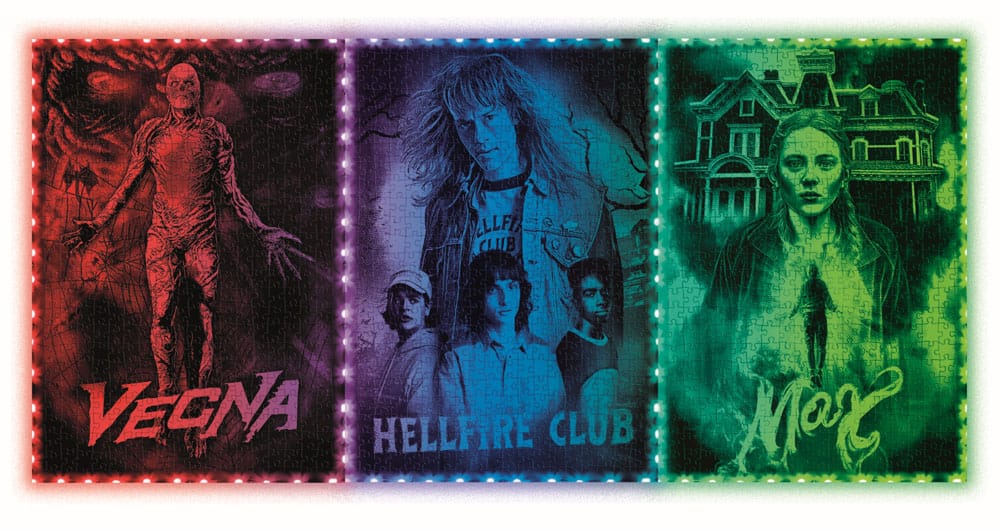 Stranger Things Metamorphic Art Collection Jigsaw Puzzle med Ljus-Effekt Vecna (520 bitar) Clementoni