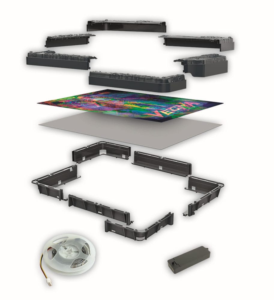 Stranger Things Metamorphic Art Collection Jigsaw Puzzle med Ljus-Effekt Vecna (520 bitar) Clementoni