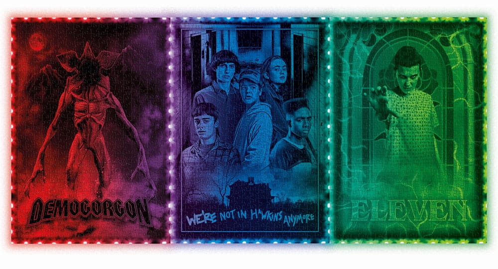 Stranger Things Metamorphic Art Collection Jigsaw Puzzle med Ljus-Effekt Demogorgon (520 bitar) Clementoni