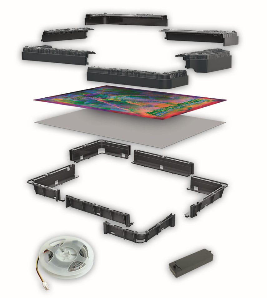 Stranger Things Metamorphic Art Collection Jigsaw Puzzle med Ljus-Effekt Demogorgon (520 bitar) Clementoni