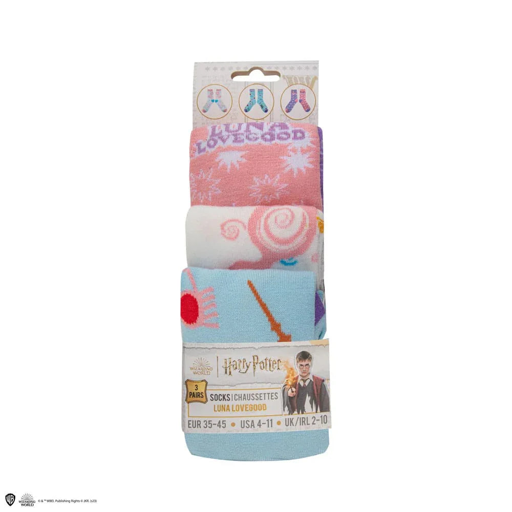 Harry Potter Strumpor 3-Pack Luna Lovegood Cinereplicas