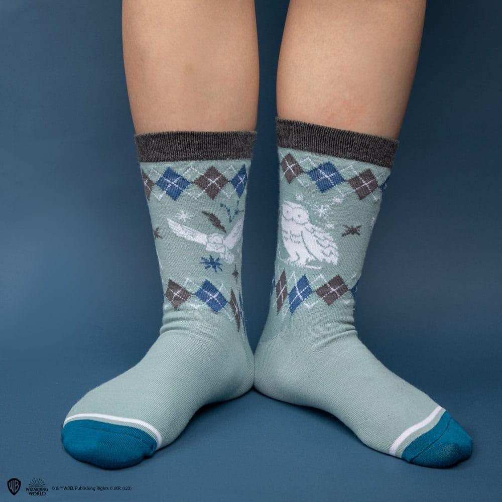 Harry Potter Sockor 3-Pack Hedwig - Nerdbutiken