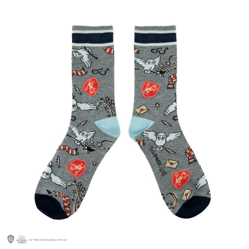Harry Potter Sockor 3-Pack Hedwig - Nerdbutiken